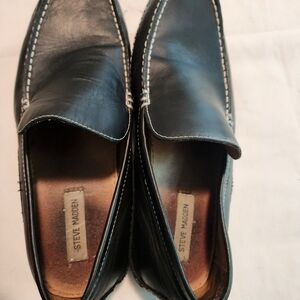 Steve Madden Men's Size 12 Black with white stitching Loafers